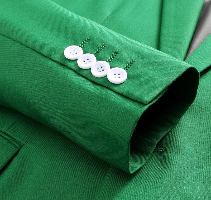 UNINUKOO Mens Suit Jacket Slim Fit Sport Coat 1 Button Notched Lapel Casual Fashion Dress Blazer for Men US Size 42 Apple Green - Image 5